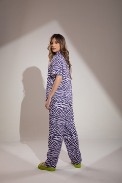 Camisa Eloah - Zebra Print Roxo - comprar online