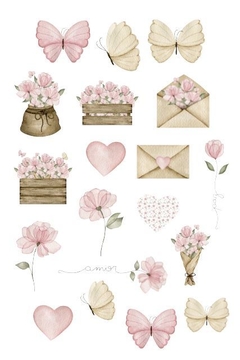 DIE CUTS AMOR ROSA - comprar online