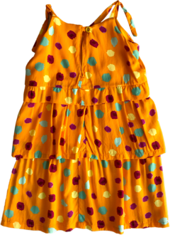 Vestido Laranja de Bolinhas Coloridas - comprar online