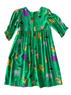 Vestido verde safari com Argolas - comprar online