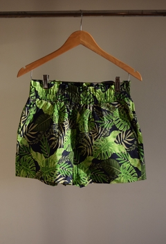 Short Garbadina Hojas C/Bolsillos