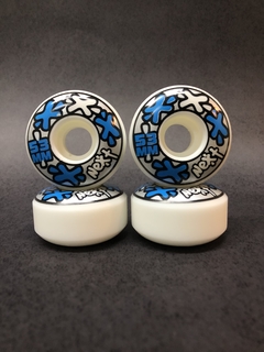 Roda De Skate Next 53mm 101A - Branca / Azul