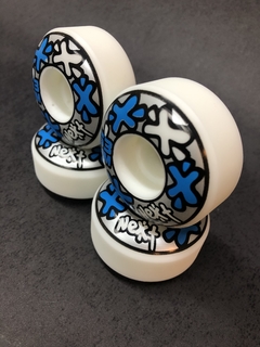 Roda De Skate Next 53mm 101A - Branca / Azul - comprar online