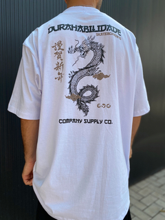 CAMISETA DHB DRAGON BRANCA - DURAHABILIDADE SKATESHOP