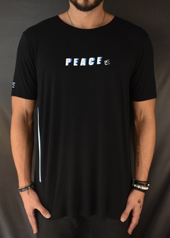 Camiseta Drop - Peace Black n Blue