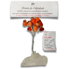 Árvore da felicidade em cristal natural - 7cm - Laranja - comprar online