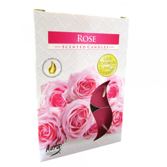 Vela tealights perfumadas caixa c/ 6 unidades - Rosas - loja online