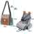 Mochila/bolso maternal Booster c/silla para bebés - Gris y marrón - TRADE STORE