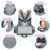 Mochila/bolso maternal Booster c/silla para bebés - Gris y marrón - tienda online