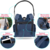 Mochila/bolso maternal Booster c/silla para bebés - Azul y negra