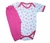 Conjunto Body Bebê Curto Corações + Calça Pink - Bruno Baby