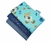Toalha de Boca 3 Pçs Azul 25 x 25 cm - Lilifish Baby & Kids - loja online