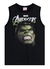 Camiseta Regata Infantil Hulk Menino Preto - Brandili