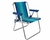 Cadeira de Praia Infantil Alta de Alumínio Dobrável Azul-Mor