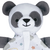 Naninha Bebê com Prendedor de Chupeta Cinza Panda - Buba - Lilifish Baby & Kids - Loja Online de Produtos Para Bebê e Criança