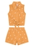 Conjunto Infantil Menina Cropped Malha Laranja - Brandili