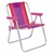Cadeira de Praia Infantil Alta de Alumínio Dobrável Rosa Mor