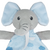 Naninha Bebê com Prendedor de Chupeta Azul Elefante - Buba - Lilifish Baby & Kids - Loja Online de Produtos Para Bebê e Criança