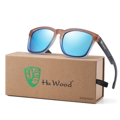 ÓCULOS DE SOL UNISSEX HU WOOD BAMBOO POLARIZADO - REF. GR8011-1 - comprar online