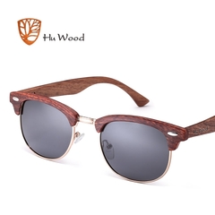 ÓCULOS DE SOL UNISSEX HU WOOD BAMBOO MEIO ARO RETRÔ POLARIZADO - REF. GR8005 - comprar online