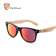 ÓCULOS DE SOL UNISSEX HU WOOD CASUAL BAMBOO POLARIZADO - REF. GR8004-1