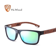 ÓCULOS DE SOL MASCULINO HU WOOD BAMBOO ZEBRA SPORT POLARIZADO - REF. GR8016