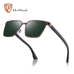 ÓCULOS DE SOL UNISSEX HU WOOD AÇO INOXIDÁVEL POLARIZADO - REF. GR8037