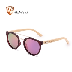 ÓCULOS DE SOL FEMININO HU WOOD BAMBOO NATURAL POLARIZADO - REF. GR8023