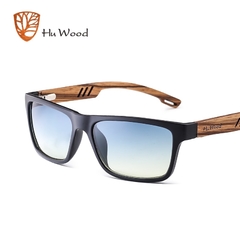 ÓCULOS DE SOL MASCULINO HU WOOD BAMBOO ZEBRA SPORT POLARIZADO - REF. GR8016