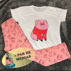 COMBO PIJAMA ESTAMPADO GRAVITY FALLS + MEDIAS