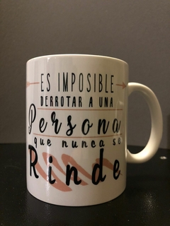 Taza de cerámica con frase