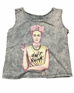 Remera musculosa Frida (gris)