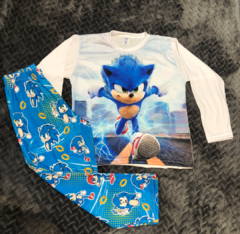 Pijama estampado Sonic MANGAS LARGAS