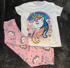 Pijama estampado Unicornio mangas cortas