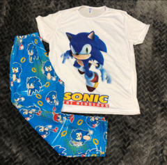 Pijama estampado Sonic mangas cortas