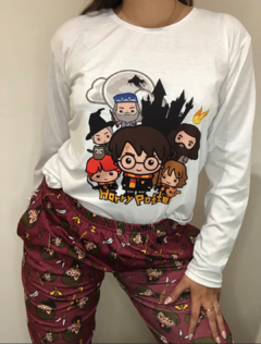 Pijama estampado Harry Potter MANGAS LARGAS - comprar online