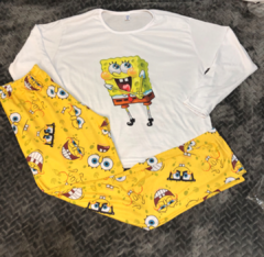 Pijama estampado Bob Esponja MANGAS LARGAS