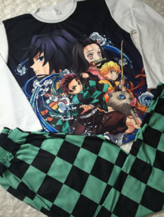 Pijama estampado Demon Slayer Mangas largas