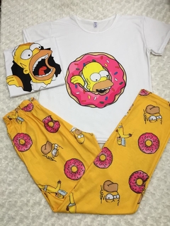 Pijama Estampado Homero (Pantalon Amarillo)