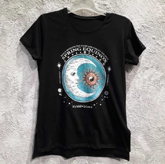 Remera Estampada sol y luna 100% Algodón