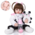 Boneca Reborn Bebê 100% Silicone Panda Olhos Castanho 48cm na internet