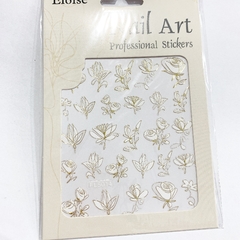 Sticker Flores dorado y blanco Eloise 02864 - comprar online