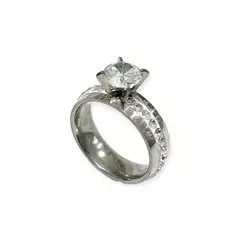 Anillo diamante acero quirúrgico caja x36 pcs