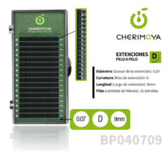 Extensión de pestañas pelo por pelo 0.07D-9MM Cherimoya