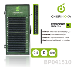 Extensión de pestañas pelo por pelo 0.15D-10MM Cherimoya