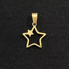 Dije acero dorado estrella