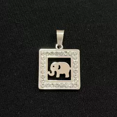 Dije acero quirúrgico strass elefante