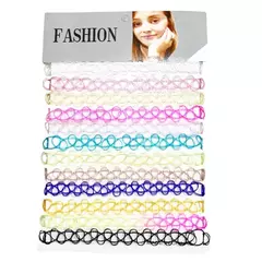 Choker elastica tatto colores paquete