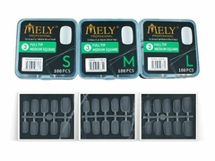 Tips Soft Gel Cuadradas x100 Verde Mely LH-Z108