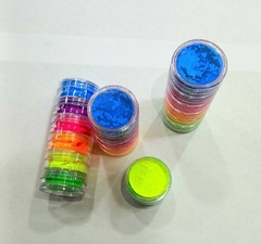 polvo NEON x6 para maquillajes y uñas.